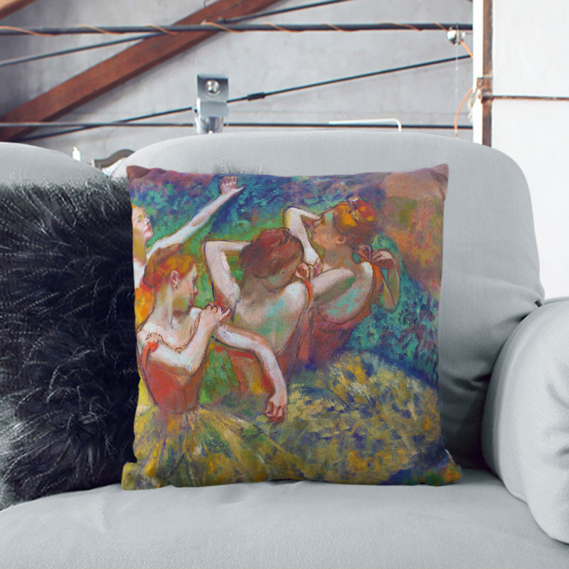 Four Ballet Ballerina Dancers Vol.1 Scatter Cushion, 55cm H x 55cm W x 20cm D, Black