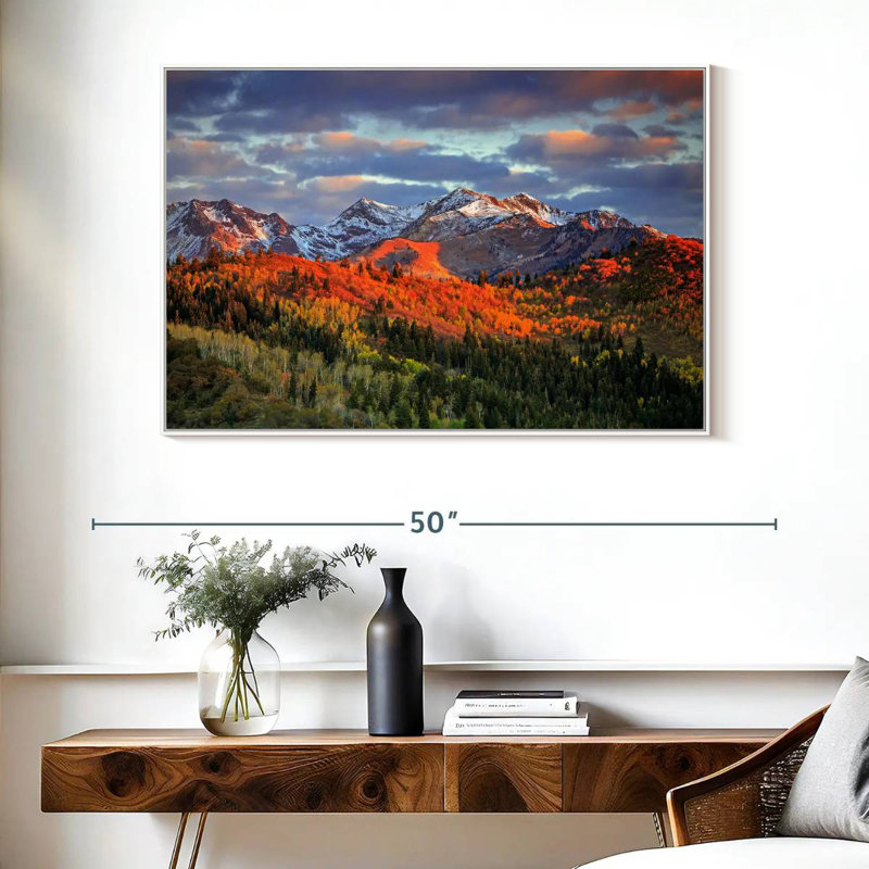 Mont Wasatch, Cadre flottant blanc, 40 po x 27 po