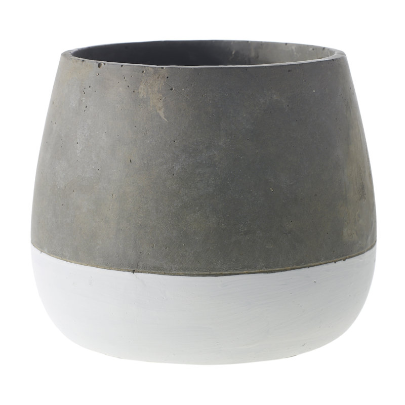 Pot à fleur en céramique fabriqué à la main Almyra, H 8 po x l 10 po x P 10 po
