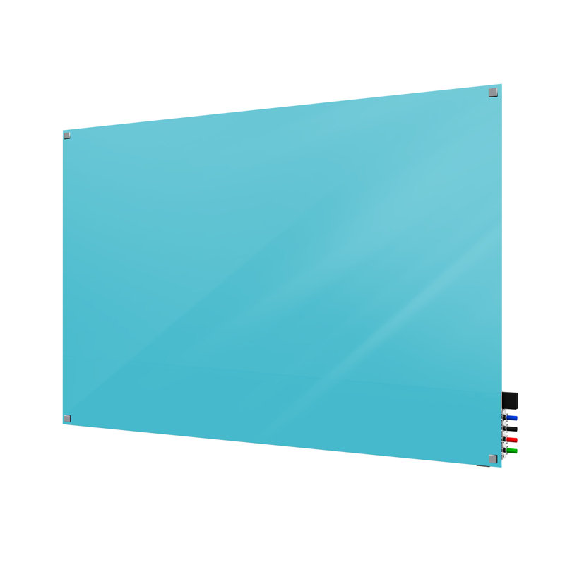 Panneau de verre mural Harmony, Bleu, 48 po x 48 po