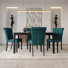 Danina Dining Set With Upholstered Chairs And 59" Rectangular Table
