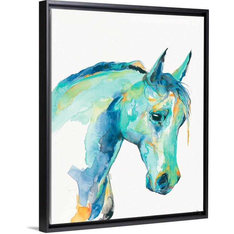 "River I" par Jessica Mingo, reproduction d’art sur toile, H 32 po x l 26 po x P 1,75 po, Cadre noir