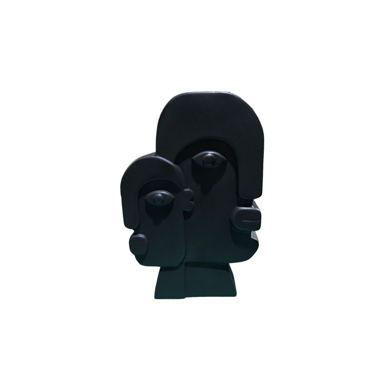 Cristion Ceramic Table Vase, Black, 13cm H x 10cm W x 26cm D