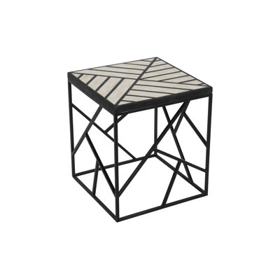 Baver Iron Top End Table