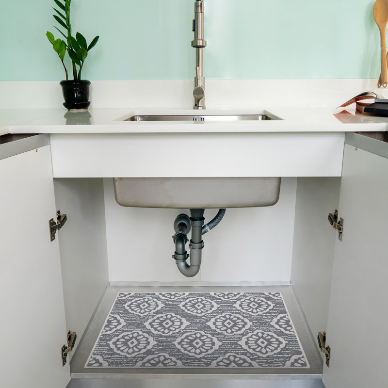 Tapis de cuisine Owenby, Gris clair