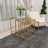 Metal Side End Accent Table with Clear Glass Top