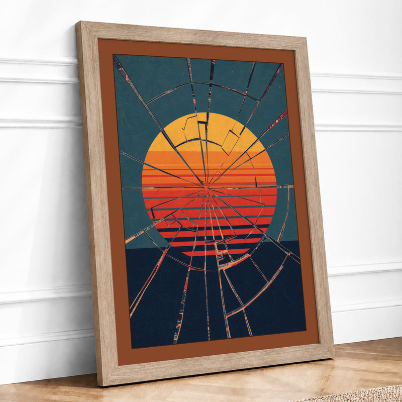 Sun Navigation Geometric - Print, Oak, A3 - 42.0 x 29.7 cm