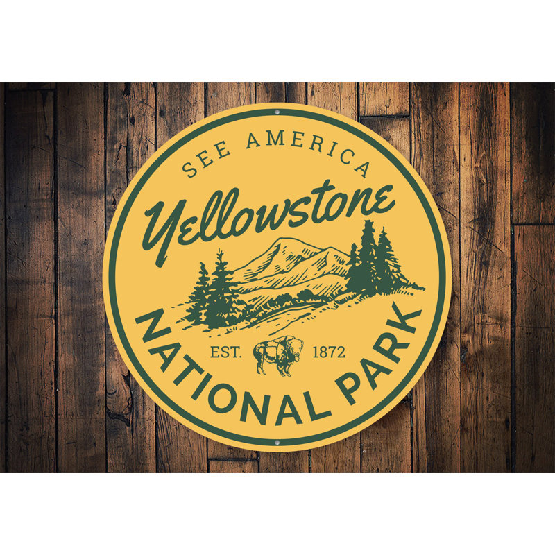 Panneau en aluminium «See America National Park», H 12 po x l 12 po x P 0,04 po