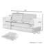Canapé-lit pliant convertible 2-en-1, canapé-lit en velours côtelé moderne avec 2 * coussins, canapé-lit modulaire sans dossier avec lit escamotable Futon, canapé-lit modulaire pliable pour le salon beige-130622169