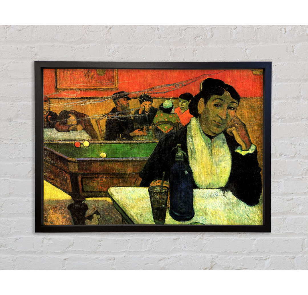 Madame Ginoux In Cafe von Paul Gauguin - Einzelbildrahmen Kunstdrucke auf Leinwand