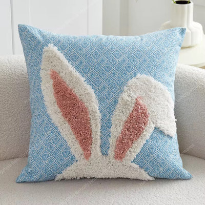 Easter Bunny Ear Throw Pillow Cover