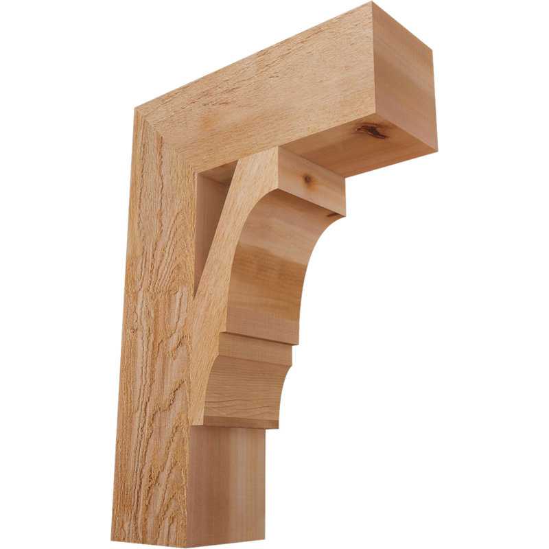 Support de bloc Balboa, Cèdre rouge de l'Ouest brut, L 6 po x P 18 po x H 26 po