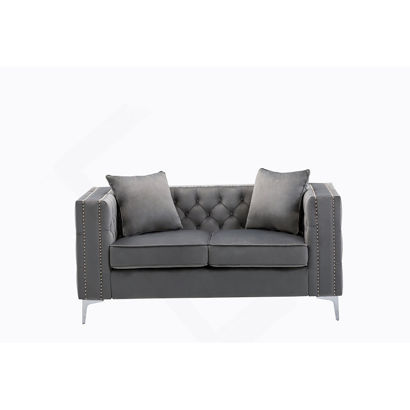 Causeuse simple en velours