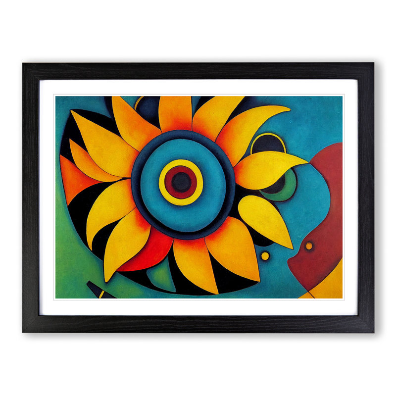 Abstract Sunflower Vol.1 - Framed Print, Black Framed, 46cm H x 64cm W x 2cm D