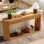 Console cannelée étroite 62,99 po avec rangement pour canapé d'entrée, couloir, porte d'entrée et salon