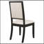 Élégantes chaises d'appoint rembourrées crème et noires (ensemble de 2) pour un repas confortable et élégant