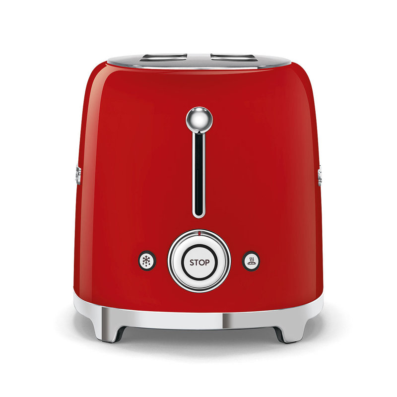 Smeg TSF01 50's Style Retro Two Slice Toaster, Red