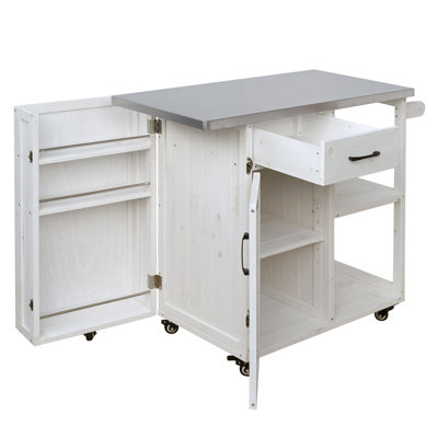 Outdoor Kitchen Island with Stainless Top
