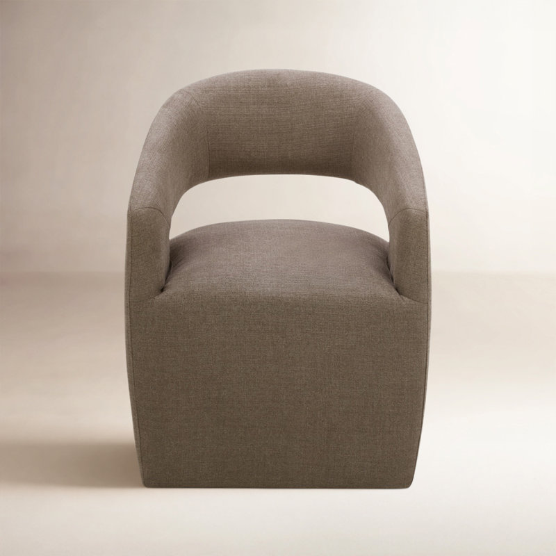 Barrow Rolling Dining Chair Amber Glow, Taupe