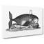 Great Whale in Black and White by George Shaw - Wrapped Canvas-55359543