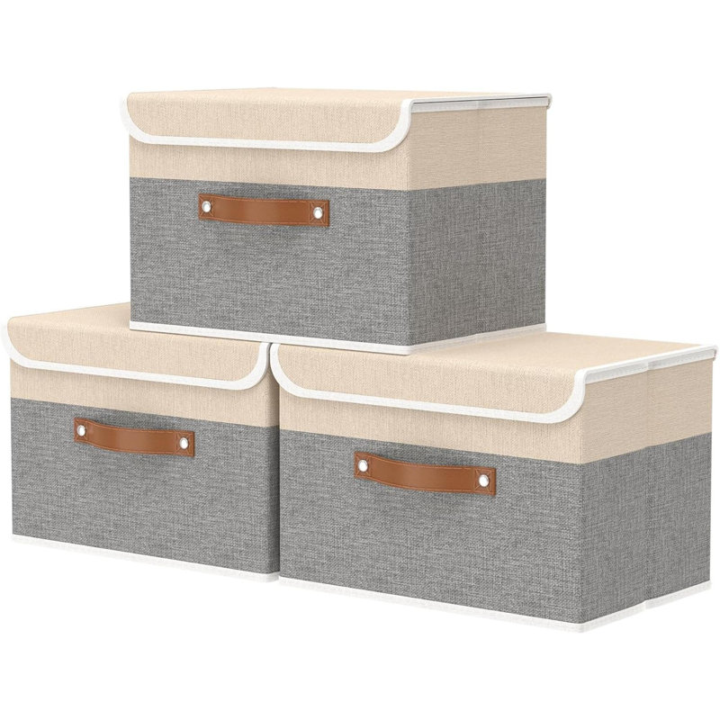 Brayden Studio Fabric Bin, 30cm H x 45cm W x 30cm D