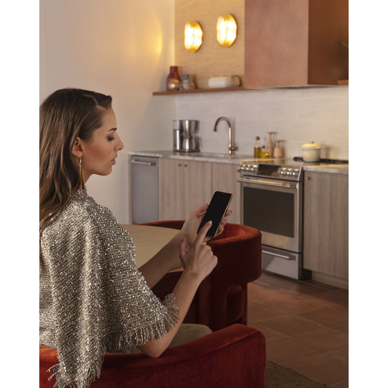 Café 30" 5.7 cu. ft. Smart Slide-in Electric Range with Convection, Induction Cooktop, and In-Oven Camera