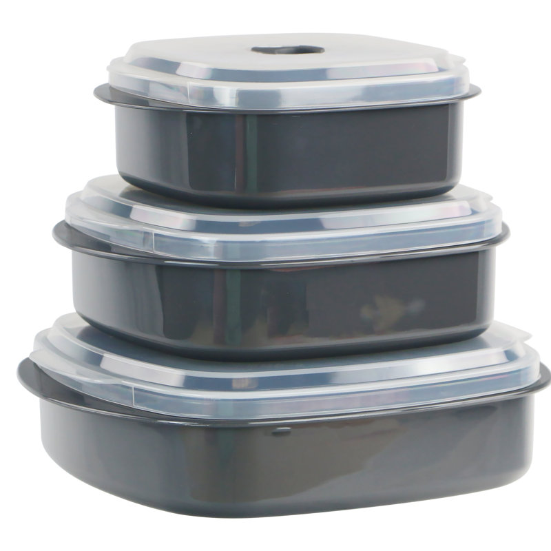 Ensemble de 3 contenants alimentaires Argelis, Gris