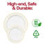 Assiettes à apéritif/salade en plastique transparent à bordure dorée (7,5 po) - 120 assiettes