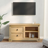Marlow Home Co. TV Cabinet Corona 100X40x52 Cm Solid Wood Pine