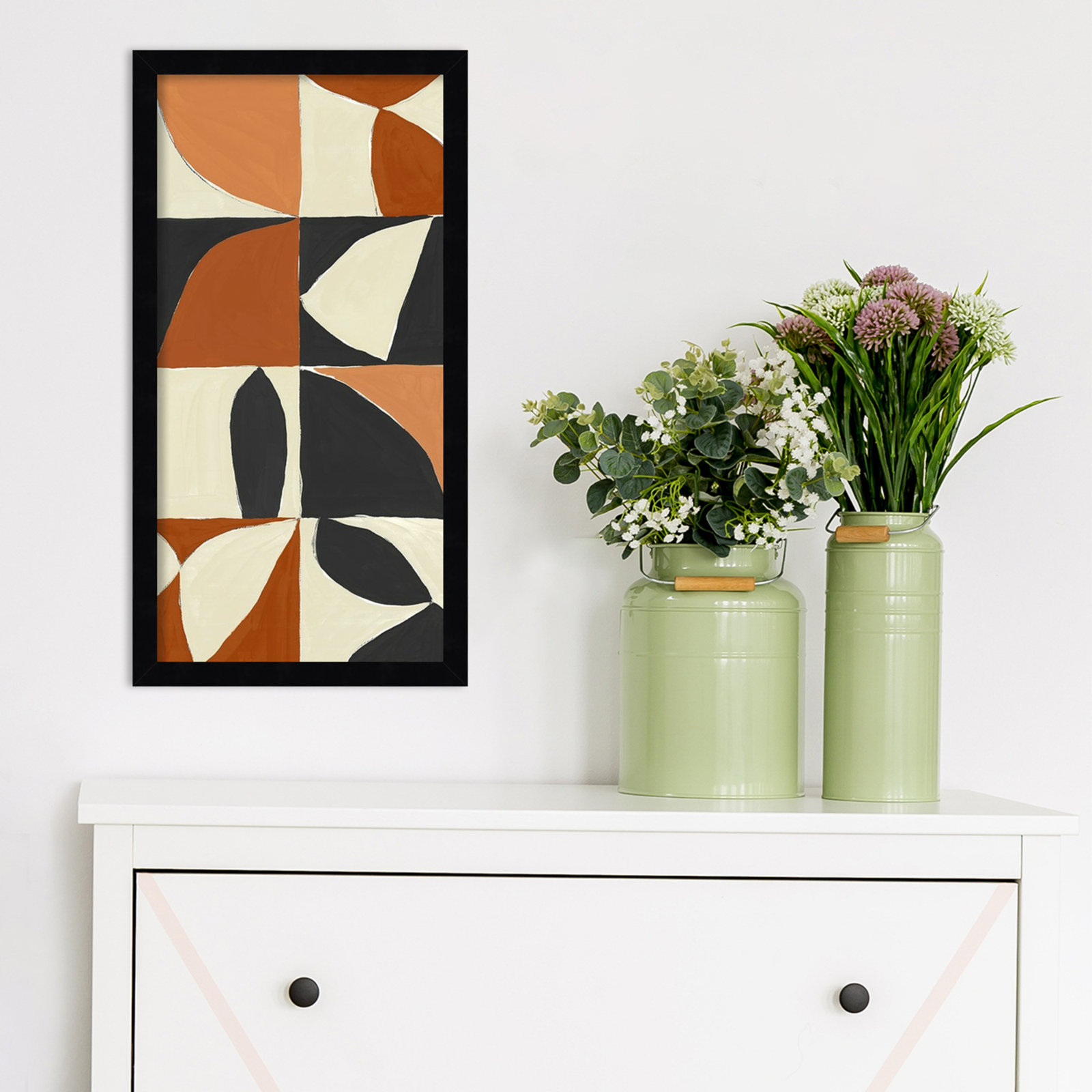 Honoring Matisse Warm by Isabelle Z, Black, 41" H x 21" W x 1" D