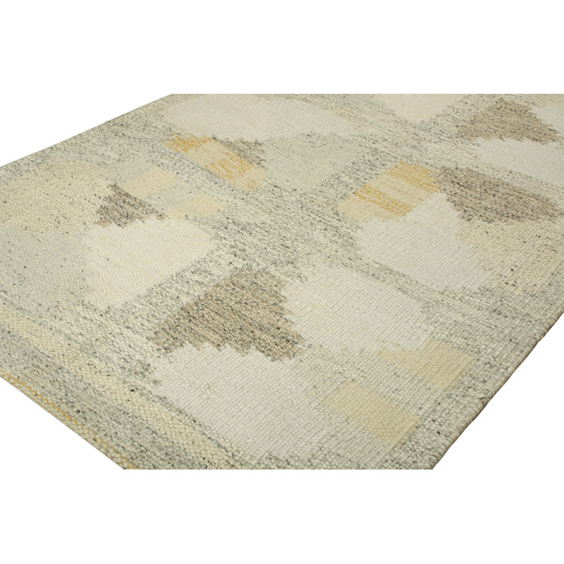 Scandinavian Wool Geometric Area Rug, Rectangle 10' x 14'