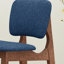 De 2 tabourets de bar de style Mid-Century - Bleu foncé, bois avec pieds fins et fuselés, bois massif, élégant
