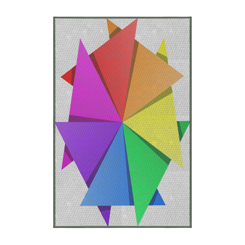 Mauve Tapis décoratif, Rectangle 8 pi x 10 pi