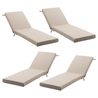 Forbell Outdoor Weather-Resistant 3.5" Chaise Lounge Seat Cushion - Back Cushions And Seat Cushions