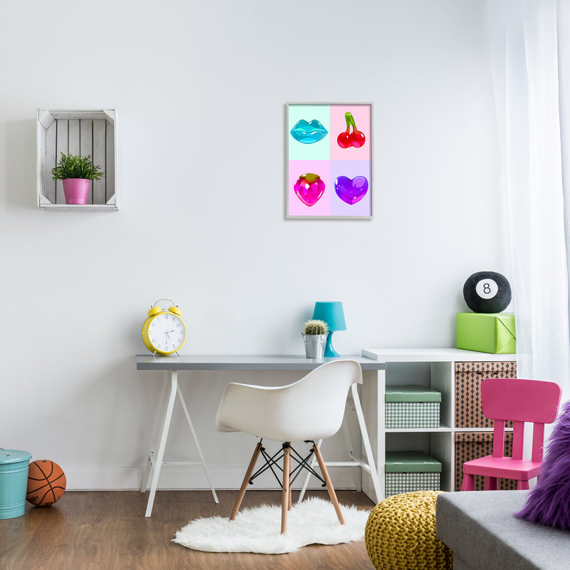 «Varied Gummy Candies», impression encadrée sur bois, H 20 po x l 16 po x P 1,5 po, Estampe numérique Farmhouse