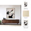 Art sur toile avec cadre en bois avec une conception abstraite audacieuse sur toile pour un décor de chambre à coucher ou de salon décontracté moderne - 60 po noir, brun clair, ivoire