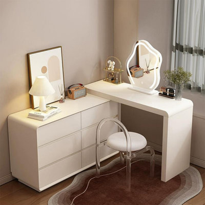 Makeup Vanity with Light mirror,6 drawers,Power Outlet