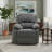 Gray Swivel Rocking Chair Designed For Small Spaces; Suitable For Living Rooms And Bedrooms.