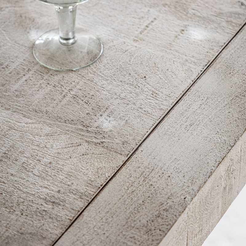 Solid Wood Dining Table, White Wood
