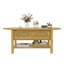 Table basse en rotin avec tiroirs de rangement