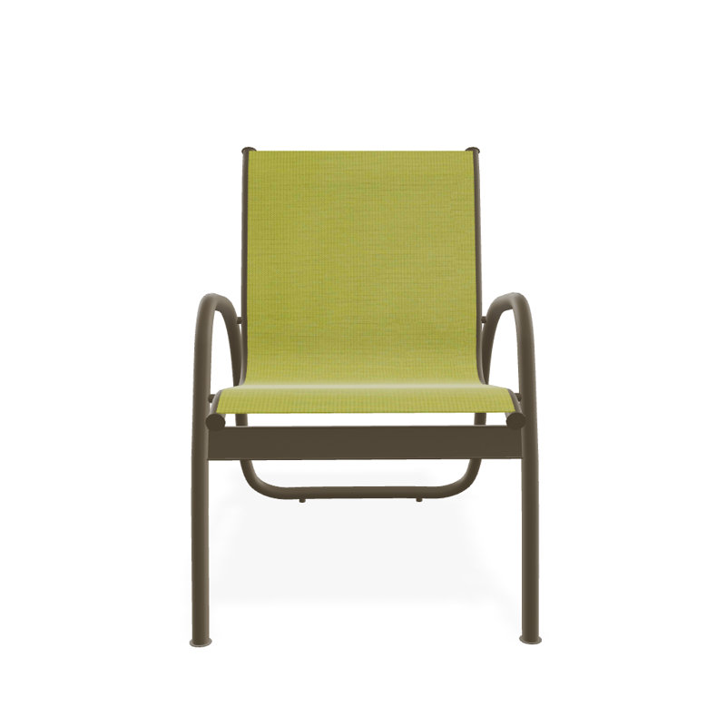Fauteuil de patio Gardenella, Lime 38D Sunbrella®, Bois de plage texturé