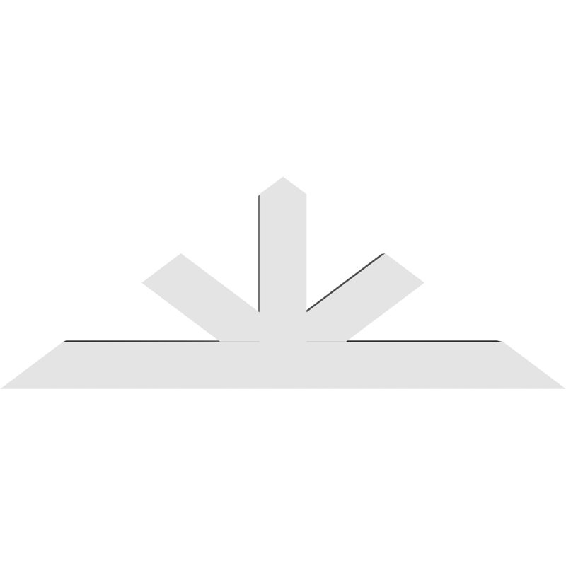 Support à pignon Saratoga, H 18 po x l 48 po (pas: 9/12), P 4 po x F 4 po, PVC