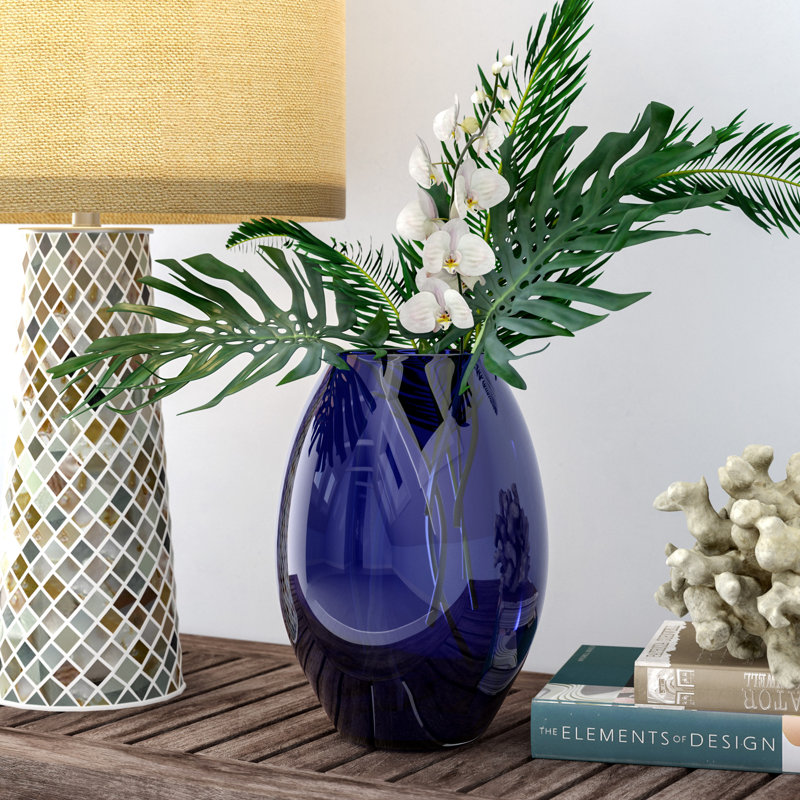 Vase de table, H 8 po x l 5,75 po x P 4,75 po