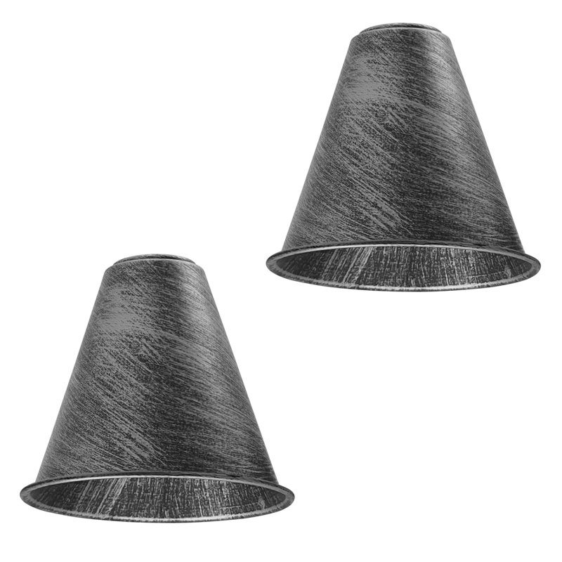 Louetta 17cm H Metal Bell Lamp Shade ( Uno ), Brushed Silver