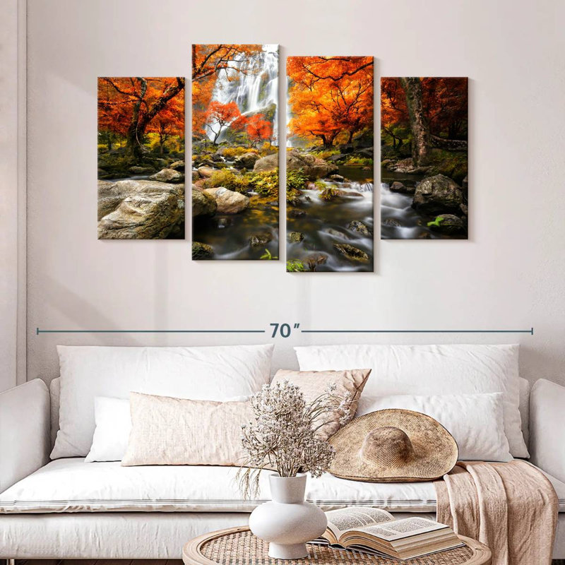 Ensemble de 4 pièces Waterfall, H 32 po x l 52 po x P 1,25 po