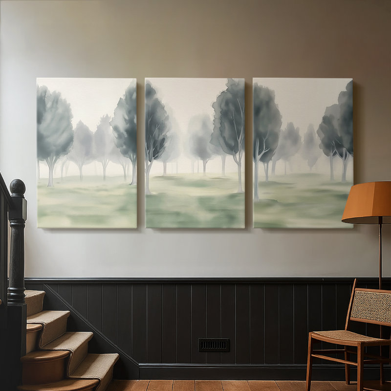 LANDSCAPES Series LXIV  -Custom Wrapped Gallery Canvas - 3 Pieces, 12" H x 24" W