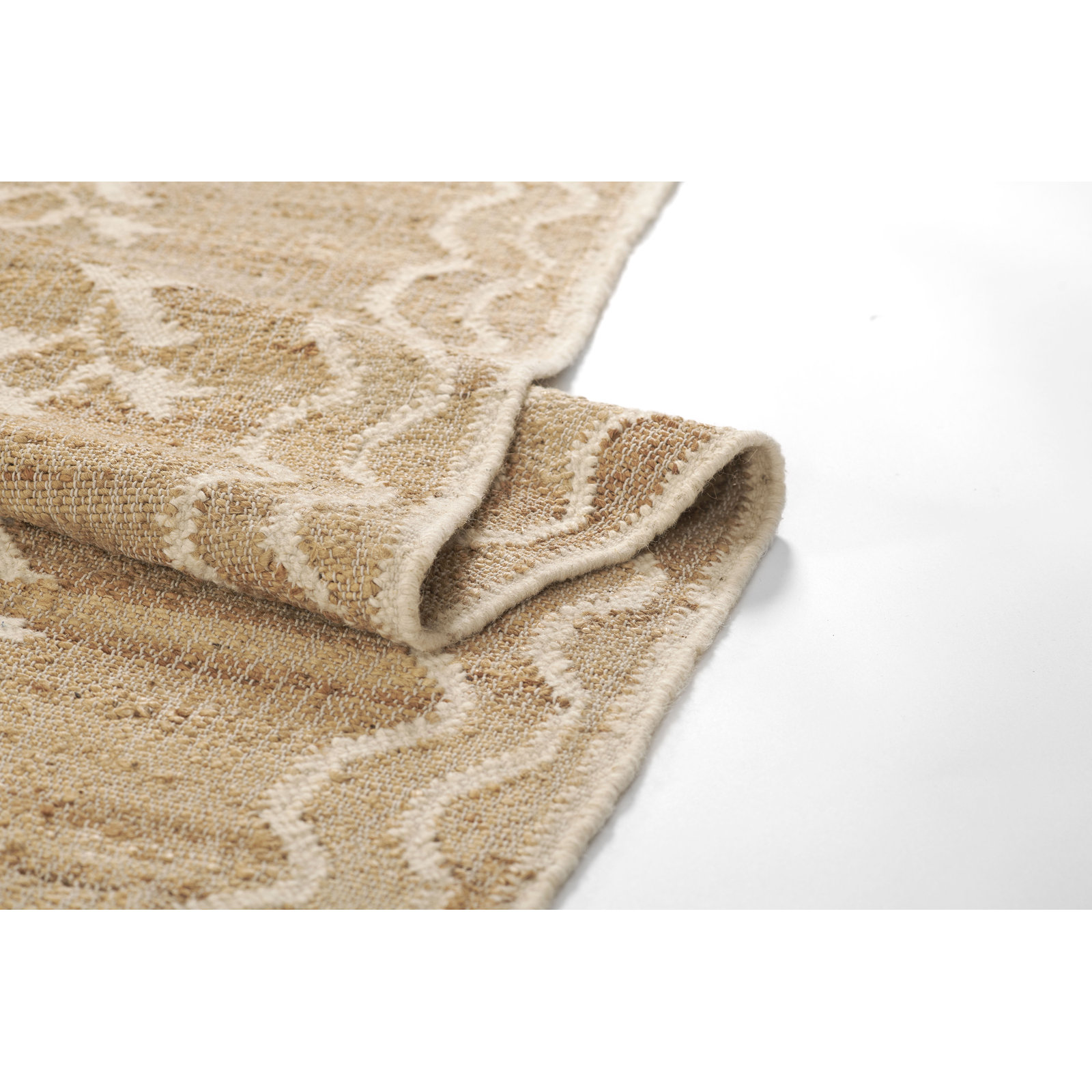Erin Gates by Momeni Orchard Leaning Flower Jute and Wool Hand Woven Ivory Area Rug, Rectangle 3'6" x 5'6"