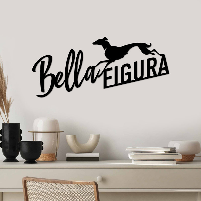 Stylish Black Metal Wall Art Decor, 23.6 x 10.6 inches | 100% Metal Construction, Thickness: 0.06 inches | Lightweight at 0.9 lbs, Perfect for Modern Living Rooms, Offices & Home Decor, Durable and Eye-Catching Design