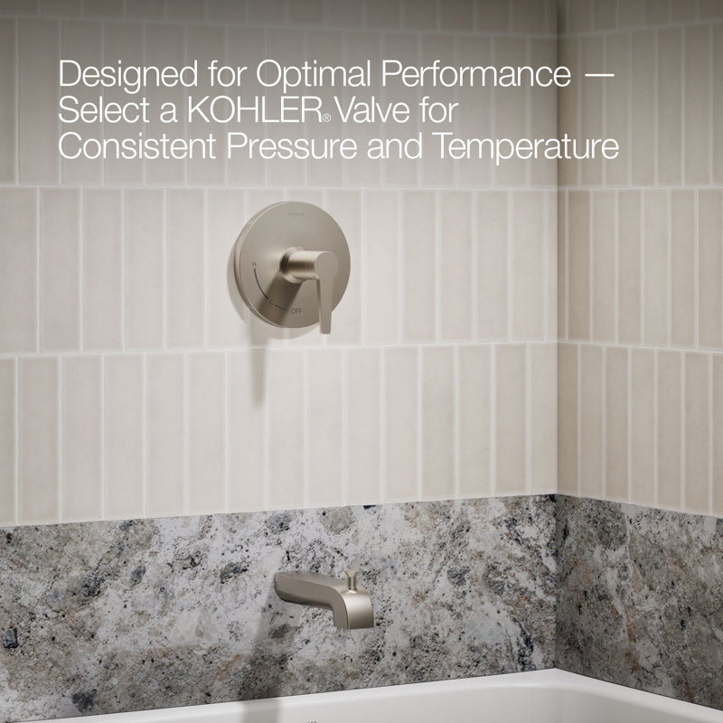 Ensemble de garniture de douche et de baignoire Kohler Pitch Rite-Temp, sans pomme de douche