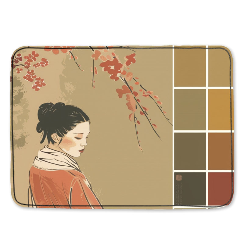 Portrait de tapis de bain, L 24 po x L 17 po